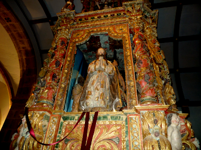 Iglesia de Santa Cruz de Baldomar. Oración en el huerto en un lateral del retablo mayor