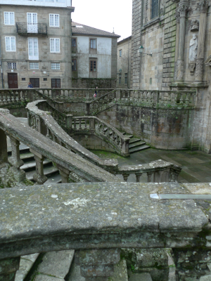 Escaleras de acceso a la iglesia de San Martín Pinario